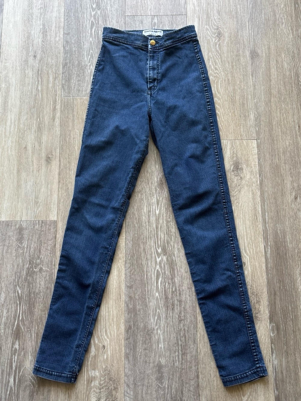 American Apparel The Easy Jean High Waisted Skinny Blue Denim Size S